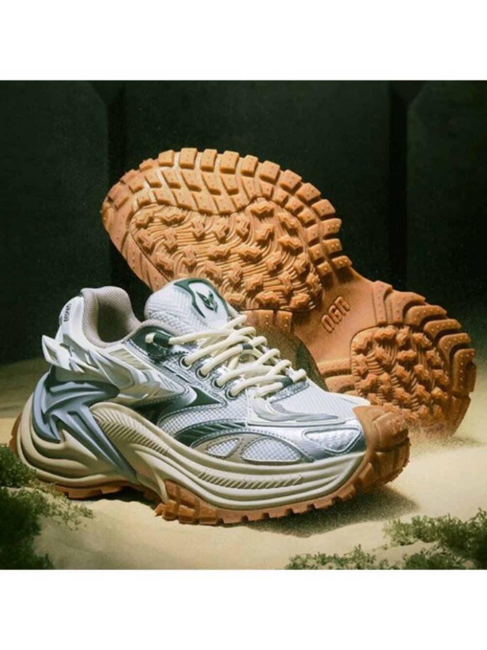 OGR Rattlesnake 3D Hiking Trail Walk Sneaker Chunky Shoes Tan Brown Men's 9.5=12